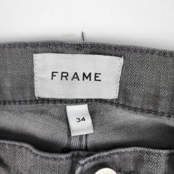 Frame Jeans Mens 34 Gray L'Homme Slim Straight Fit Denim (34x32) - Picture 4 of 10
